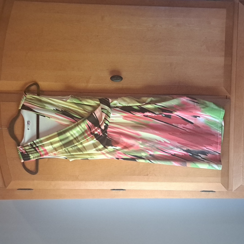 KUT from the Cloth Dress, Size 8, gorgeous colors, fabulous ruching details